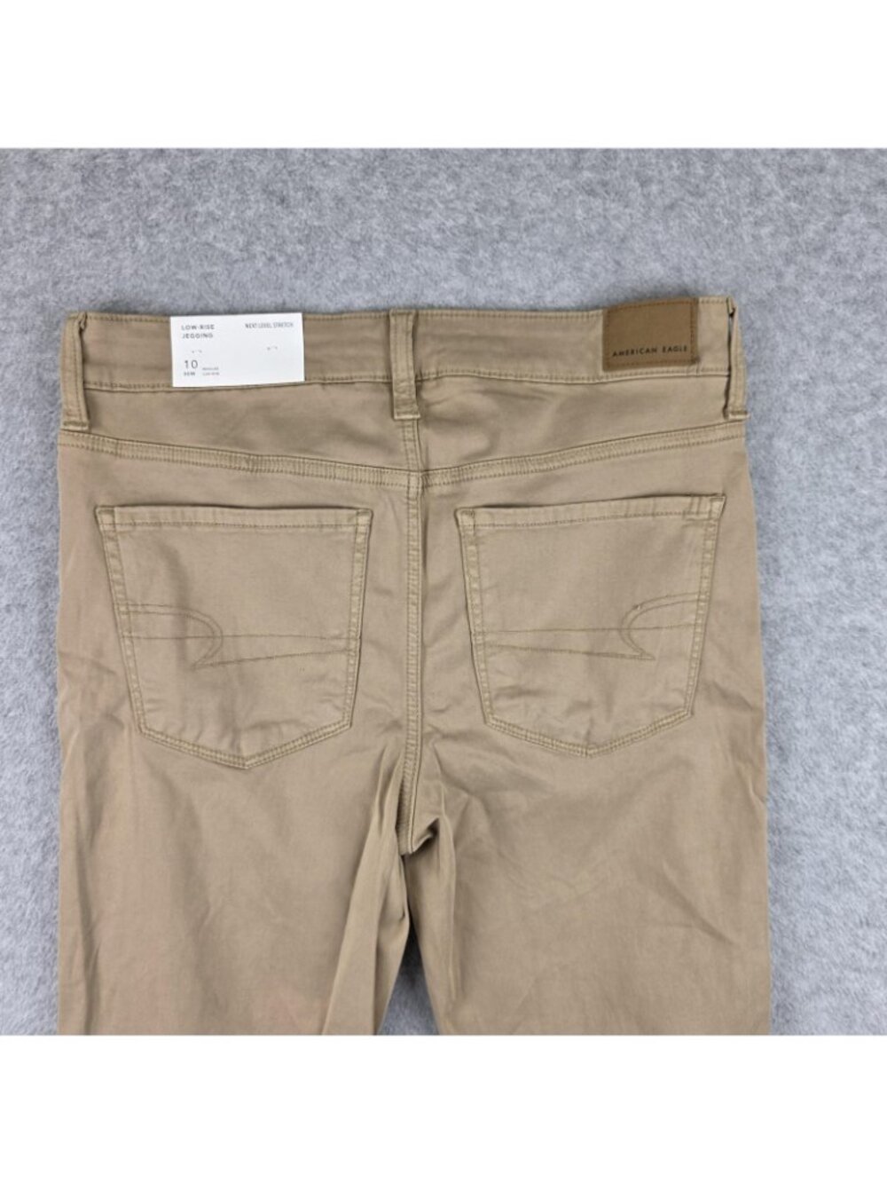 American Eagle Jegging Pants Womens 10 Beige Low-Rise Slim Stretch NWT - Picture 3 of 12